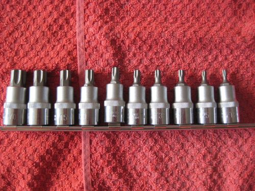 Premier 1/2&#034; Dr. 11pc Security Torx Socket Set. Professional Quality