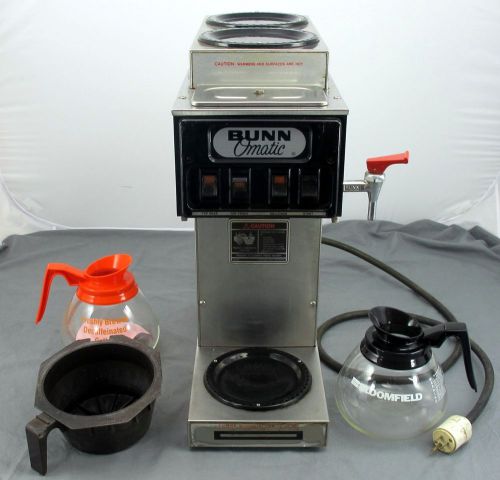 Bunn O Matic Commercial Coffee Brewer Maker Machine - Includes 3 Coffee Pots