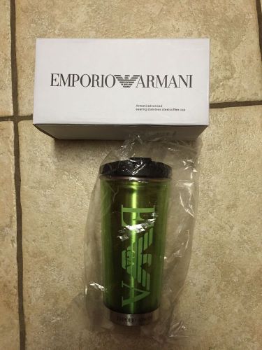Emporio Armani Advanced sealing stainless steel coffee cup $299