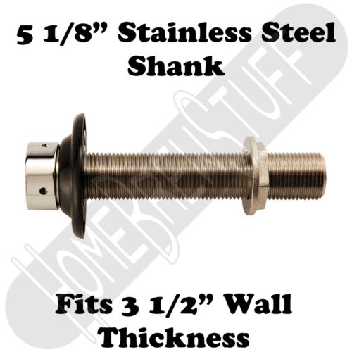 5 1/8&#034; stainless steel draft beer shank assembly 1/4 bore kegerator tap homebrew for sale