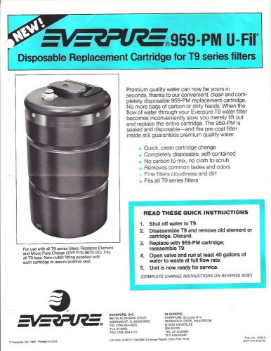 Everpure T-9 #959PM U-Fil Disposable Replacement Cartridge