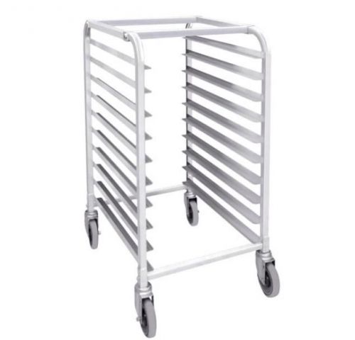 Commercial Heavy Duty Kitchen 10 Tier Aluminum Bun Pan Rack with Wheels (Brakes)