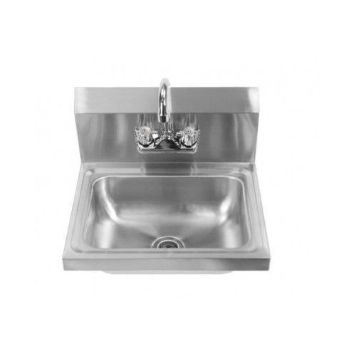 Stainless steel sink commercial wall mount hand washing w/ faucet kitchen basin for sale