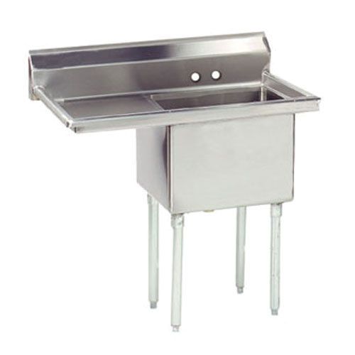 1 COMPARTMENT SINK STAINLESS STEEL 18 x 24 + 1 24&#034;LFT DRAINBOARD