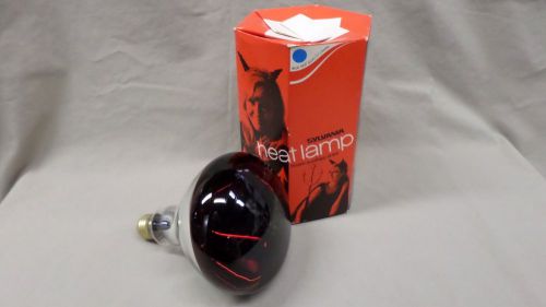 317m sylvania 250 watt red heat lamp bulb w/std base blue dot quality lamps new for sale