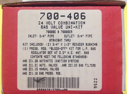 Robertshaw 700-400 combination gas valve uni-kit 7000be, 7000ber new free ship for sale