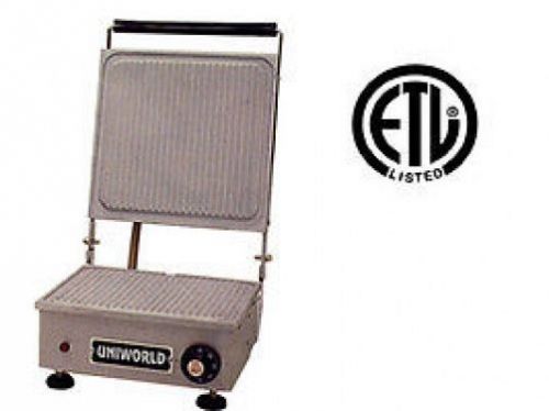 Uniworld USASMX Commercial Groved Panini Sandwich Grill 10x10 120V