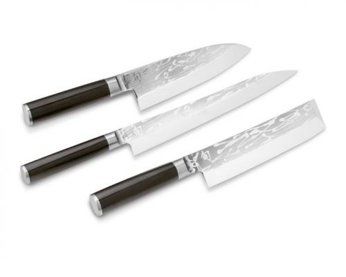 From europe - shun pro 3-piece asian knife set  - williams-sonoma 2703189 knives for sale
