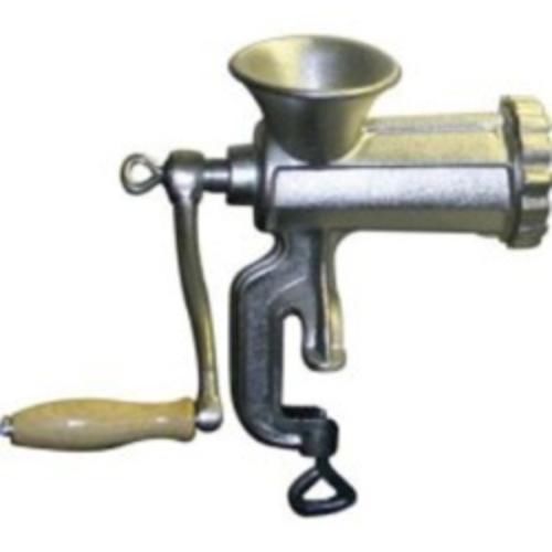 Hand Operated Meat Grinder, Cast Iron, Clamp Down Style, With Knife, 2 (mhg10)