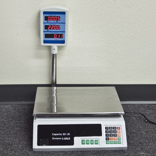 Weight computing digital scale new 60 - 66 lb digital food meat produce price for sale