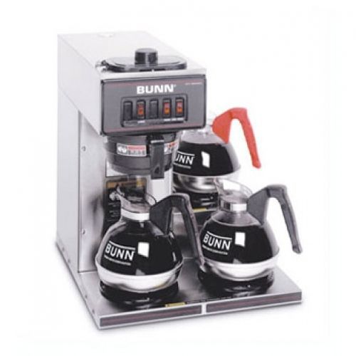 BUNN 13300.0003 Stainless Steel Pourover Coffee Brewer with 3 lower Warmers
