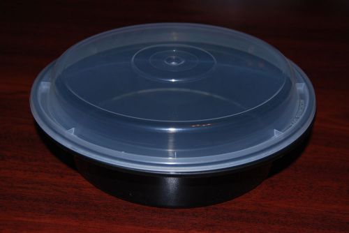 150pc PLASTIC CONTAINERS W/ 150 CLEAR LIDS 24OZ Microwave Safe Made in Usa