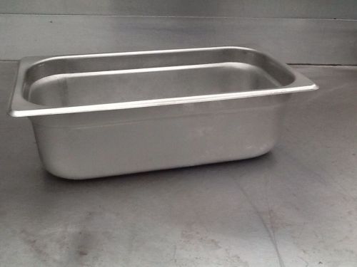 Winco stainless steel pan 1/3 x4&#034;. (2 piece lot)