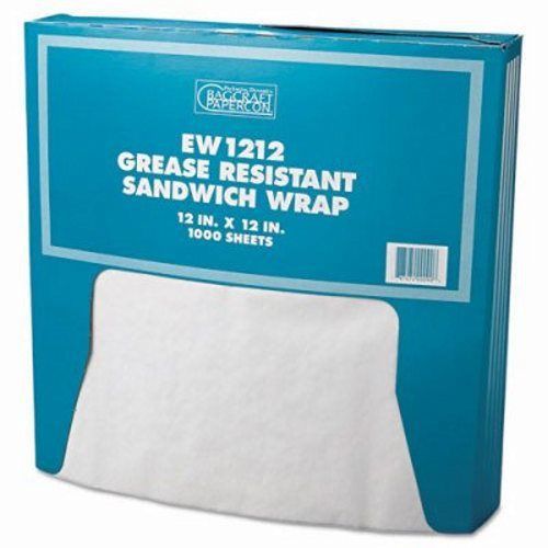 Bagcraft Papercon Grease-Resistant Paper Wrap/Liner, 12 x 12, White (BGC057012)