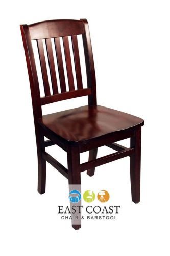 New Kodiak Mahogany Wooden Commercial Restaurant Chair