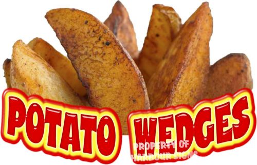 Potato Wedges Decal 14&#034; Fries Concession  Restaurant Food Truck Menu Sticker