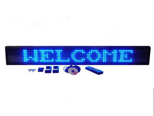 New! One Line Semioutdoor Ultra Bright BLUE LED Programmable Scrolling Sign 50&#034;