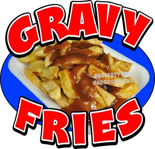 Gravy Fries Decal 24&#034; Concession Restaurant Food Truck Cart Vinyl Menu