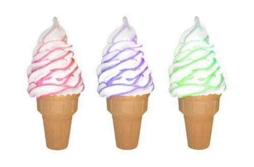 3 flavor burst cones 5.5&#039;&#039;x13&#039;&#039; decals for ice cream parlor menu board sign for sale
