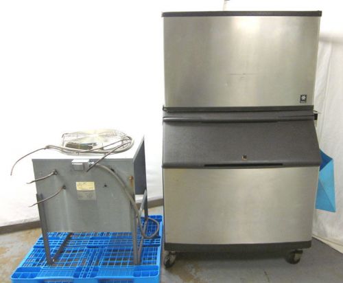 Manitowoc qy1894n3 1880# ice machine 1800 series w/bin/cleaner/remote condenser for sale
