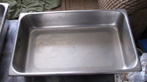 LARGE Water Pan Full Size 21&#034; x 11 1/2&#034; Stainless SS Buffet Steam Table Insert