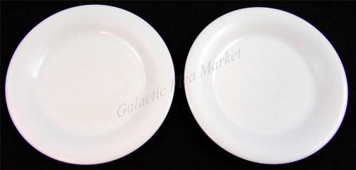 6 1/2&#034; Diamond White Salad and Dinner Plate GET Melamine WP-6 Pairs