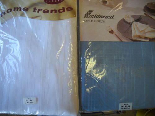 NIP FIELDREST - BIRDWELL OBLONG OR RECTANGLE TABLE CLOTHS - BLUE - WHITE