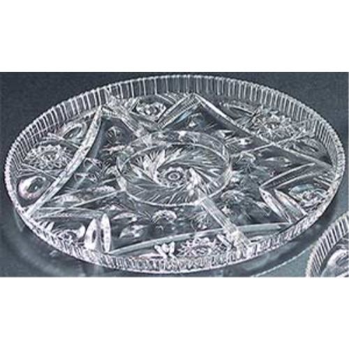 Pastry Cake Tray 12-1/2&#034; Round Crystalware Royal Industries NC 184 CLR-Set of 6