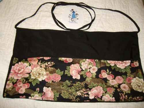 Black pink  gold beautiful server waitress  bar cafe 3 pocket waist apron for sale