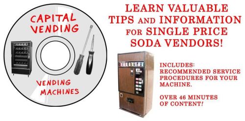 Technical videos for single price soda vendors on cd for sale