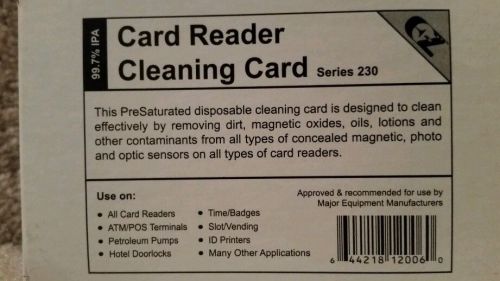 Card Reader Cleaning Card, Series 230, 50 in box.
