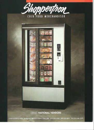 Crane national shoppertron 431 rotating cold food vending machine refrigerated for sale