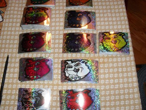 250 Bulldog stickers for vending or party fillers
