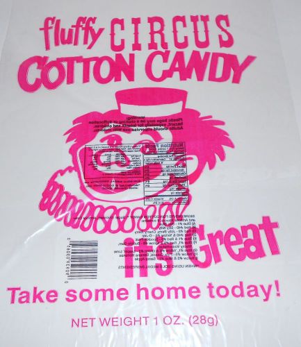 500 Cotton Candy Bags-Circus Clown-Gold Medal- New
