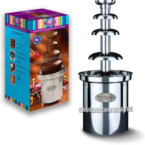 Commercial 3-tier chocolate fountain fondue maker, flowing stainless steel tower for sale
