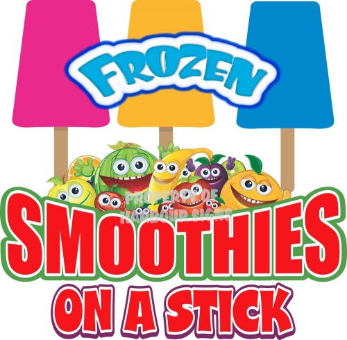Frozen Smoothies on a stick Concession Trailer Cart Food Truck Decal 14&#034;