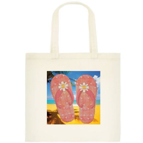 FLIP FLOPS TOTE BAG. BEACH BAG. SHOPPING BAG.