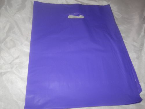 50 12x15 Glossy Purple Low-Density Plastic Retail Merchandise Bags W\Handles