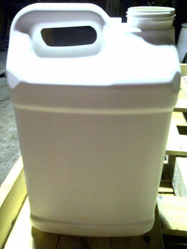 2 POLYCON 2.5 Gallon 10L F-Style White Plastic Jug Container HDPE 63 W/ LID CAP