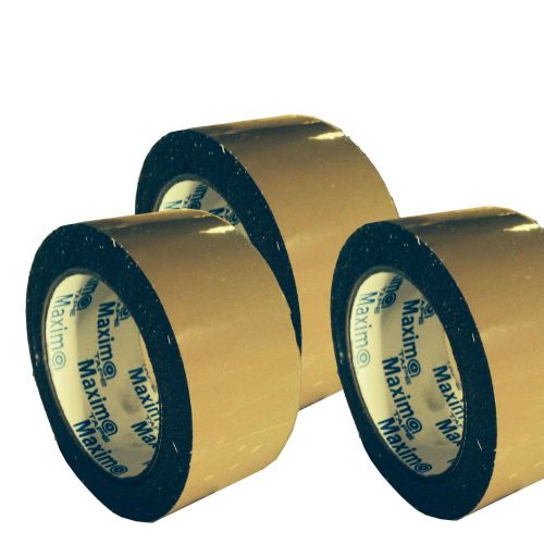 Lot of 3, 2&#034; tan carton sealing tape 110 yds. 1.8 mil. durable, most surfaces for sale