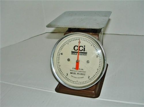 Cci scale 5 lbs x 1/2 oz platform spring model fs0512 great for shipping for sale