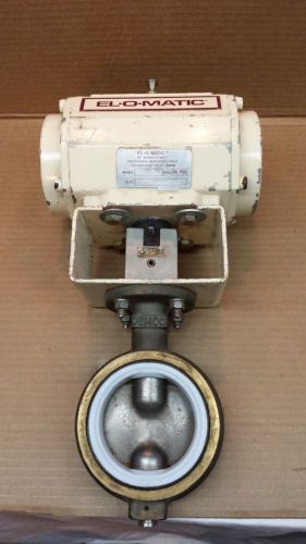 Demco 3&#034; 150psi butterfly valve with  el-o-matic sr-15 pneumatic actuator for sale