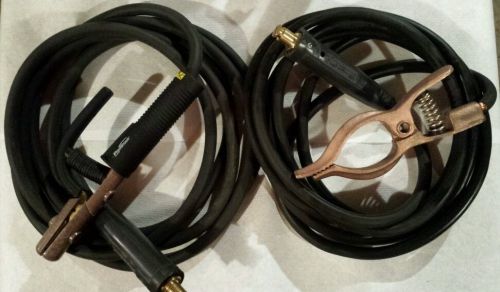 15&#039; flex welding stinger &amp; ground.  amp tweco  electrode holder. clamp connector for sale