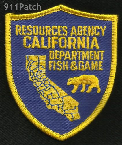 California Department Fish &amp; Game Resources Agency CA Police Patch