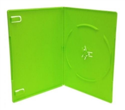 50 slim solid green color single dvd cases 7mm for sale