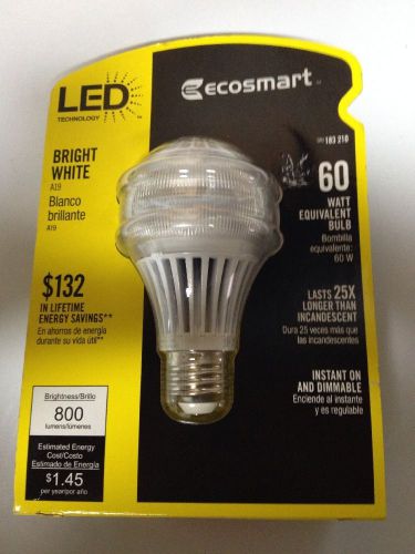 Ecosmart LED A19 60w Bright White Light Bulb 800 Lumens