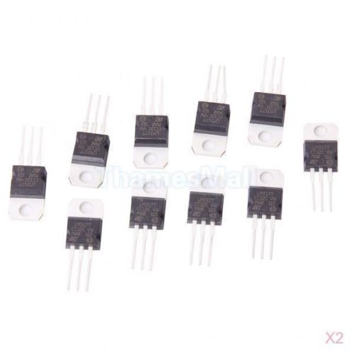 2x 10pcs lm317 voltage regulator ic 1.2v to 37v 1.5a package to-220 for sale