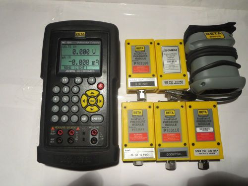 Martel Electronics calibrator MC-1200 + five pressure modules + module adaptor