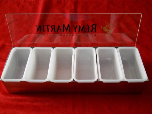 Stainless Steel Tray Holder /Garnish  Drinks  Pub Bar Grill  Remy Martin Logo
