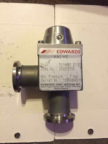 Edwards vacuum pv16mks st/st pneumatic isolation valve for sale